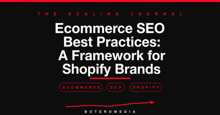 Ecommerce SEO Best Practices: A Framework for Shopify Brands