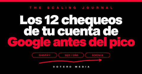 Los 12 chequeos de tu cuenta de Google antes del pico