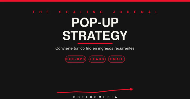 Pop Up Strategy: cómo convertir tráfico frío en ingresos recurrentes con email