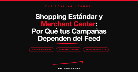 Portada de The Scaling Journal sobre cómo las campañas de Google Shopping Estándar dependen del feed de Merchant Center
